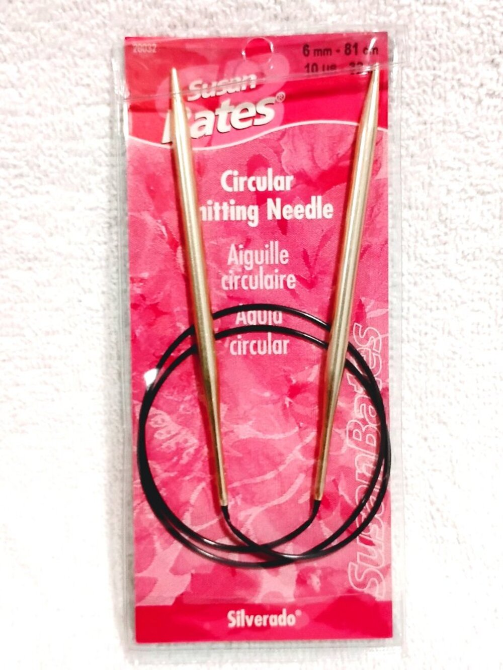 Susan Bates Circular Stainless Knitting Needles US 6 mm 10" Flexible